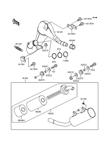 KX125 Глушитель