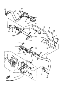 YZF600R YZF600RP Водяная помпа