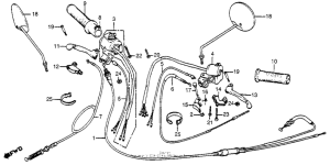 NA50 Handle lever + switch + cable 81