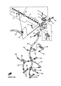 XJ900S Передний тормозной цилиндр