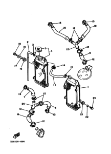 YZ125 YZ125B YZ125B1 Радиатор и шланг