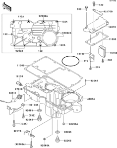 ZX1100 Поддон картера