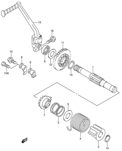 DR-Z125 Ножной стартер