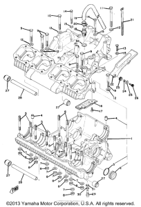 TZ750D Картер двигателя