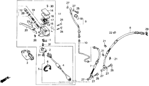GL1200I Передний главный тормозной цилиндр