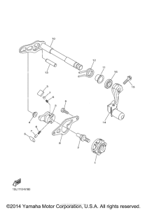 YZ450FEL Вал переключения