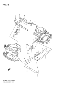 DL1000 Fuel delivery pipe