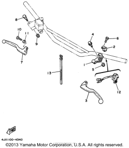 WR250Z Handle switch - lever