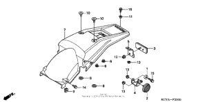 XR400R Задний бампер