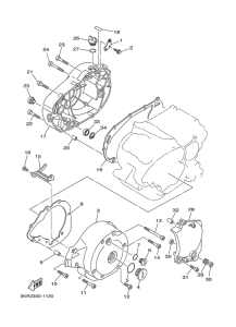 XVS250 Крышка картера двигателя