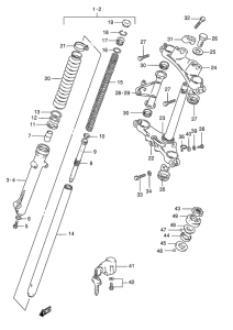 TS125 Вилка передней оси