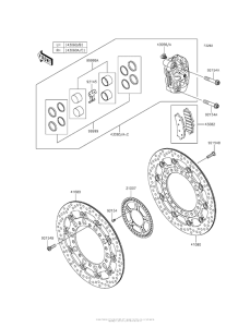 ZX1000 Передний тормоз