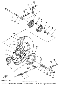 YZ80D Переднее колесо