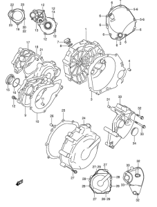 GSX-R1000 Crankcase cover ass`y  (v