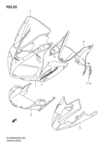 SV1000 Cowling body