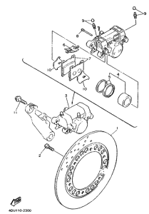 XJ600S Задний суппорт