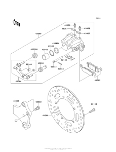 VN900 Задний тормоз