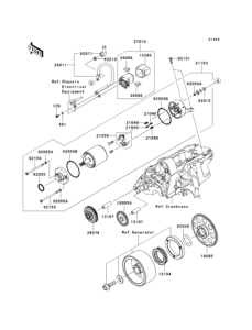 EX400 Starter motor / starter clutch