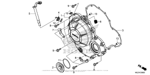 CBR500R (ABS) Крышка картера правая