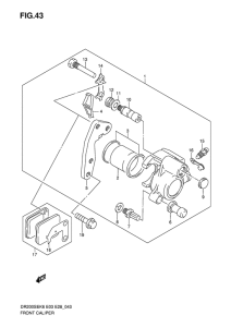 DR200 Передний суппорт