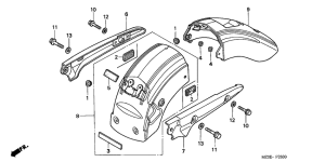 GL1500CD Rear fender / grab rail