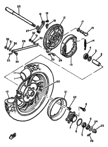 XJ650 Переднее колесо