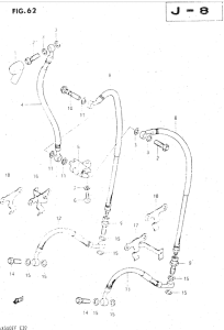 GSX500 Передние тормозные трубки