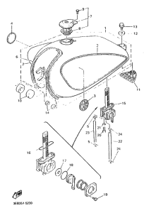 SR500 Топливный бак