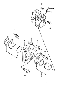 GS250 Передний суппорт тормозной