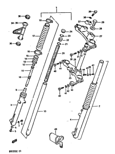 DR125 Вилка передней оси