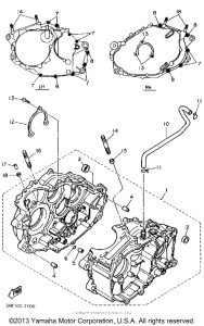TT600S Картер двигателя