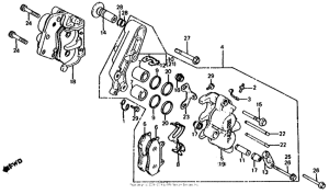 VF750S Передний суппорт