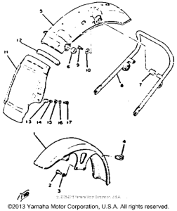XS650_2F - 1979 Front fender -rear fender