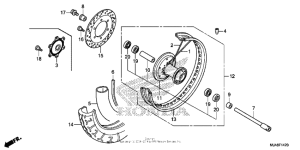 VT750C2B Переднее колесо