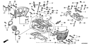 VT750DCA A Головка цилиндров задняя