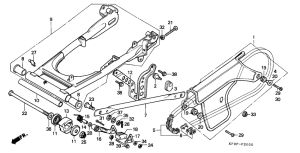 XL185 Swingarm / chain case