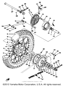 XT500E Переднее колесо