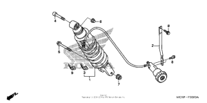 ST1300P (ABS) Задние амортизаторы