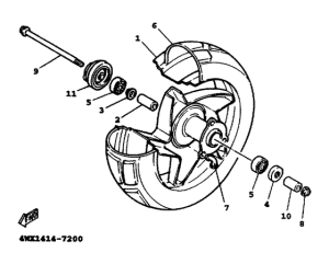 YW100T Переднее колесо
