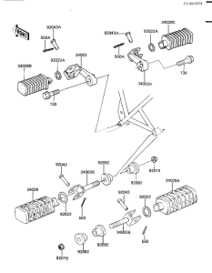 KZ1000 Подножки