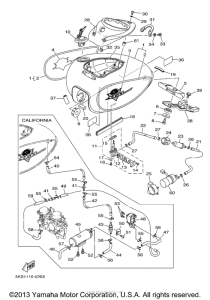 XVS1100AR Топливный бак