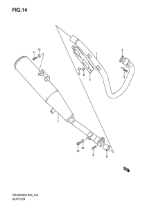 DR-Z250 Muffler comp