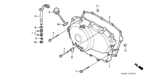 NTV650 Крышка картера правая