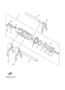 XV1600A Shift cam. fork
