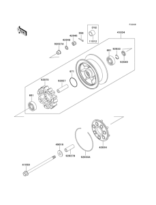  Задняя ступица колеса