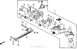 VF1000F Задний суппорт