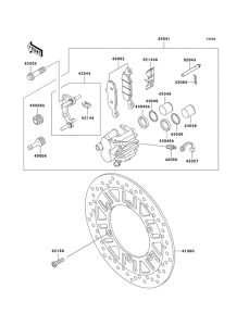 ER500 Передний суппорт