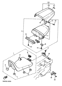 FZR600 Сиденье