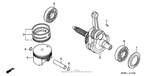 XR650L Коленчатый вал и поршни