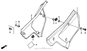 XR200R Боковые обтекатели